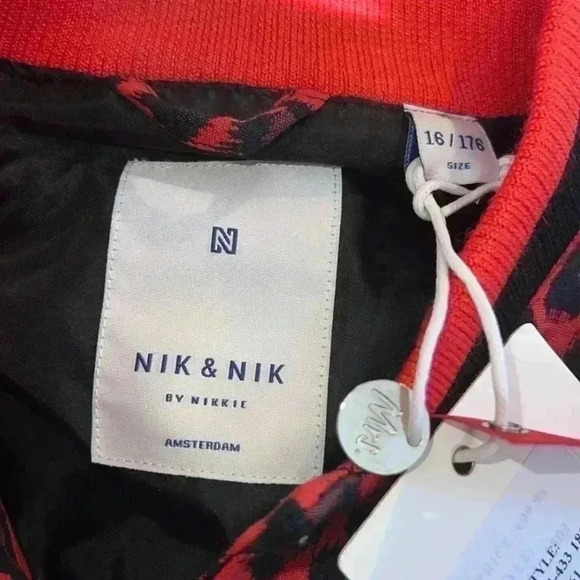 Nik & Nik Girl’s Red Leopard Jacket - Picture 5 of 12